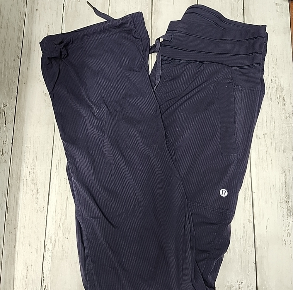 lululemon athletica Navy Blue Ribbed Jogger Pants